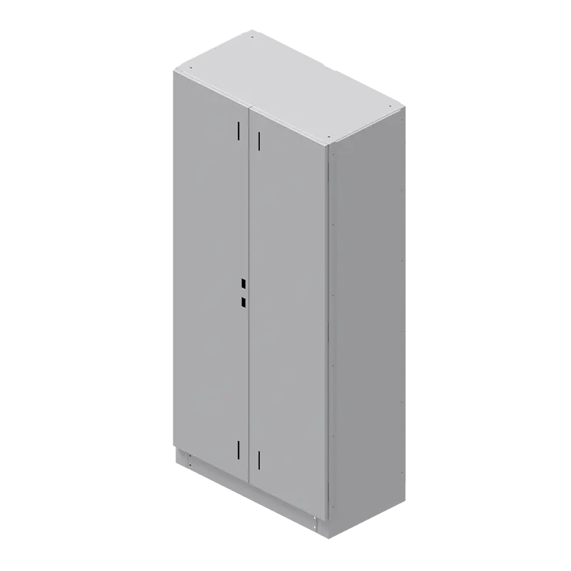 Double-Door Floor Standing Modular Enclosure With Mounting Plate